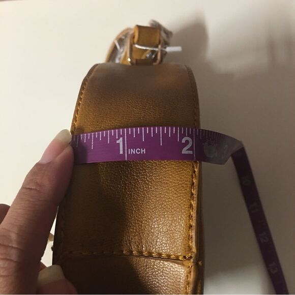 Francesca’s Street Level Brown Studded Circle Crossbody Bag NWT - Picture 8 of 10